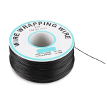 Keritud 30awg traat, tinatatud 30awg tefzel isoleeritud elektrijuhe, 25 gauge &otilde;huke elektrijuhe, awg 30, &uuml;he sooneline, 0,26 mm l&auml;bim&otilde;&otilde;duga, vaskkaabel, 250 m, must