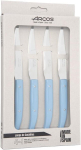 Arcos Steak Basics seeria 4-osaline steak-nugade komplekt, roostevabast terasest tera, 110 mm, sile tera, pol&uuml;prop&uuml;leenist k&auml;epide, sinine