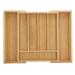 Homla stalčių įdėklas reguliuojamas stalo įrankiams Bambou, rudas