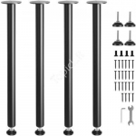 762 mm mustast terasest kirjutuslaua jalg (4 tk, 544,3 kg kandev&otilde;ime)