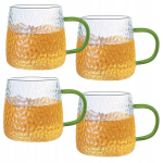 Mg Home Deco klaasid 350 ml, 4 tk, roheline k&auml;epide