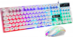 Cengnian GTX300 RGB juhtmega m&auml;nguklaviatuuri ja hiir, valge