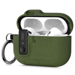 Etui Tech-Protect Slim Hook Apple AirPods Pro 3 k&otilde;rvaklappidele, oliivroheline