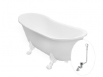 Vann Besco Olaya 160, White+White, sifooniga &uuml;levooluga Klik-klak Chrome