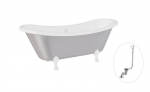 Vann Besco Amelia Glam 190, Silver+White, sifooniga &uuml;levooluga Klik-klak Chrome