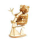 3D puidust pusle, Panda, 67 t&uuml;kki, robotime, TG202