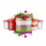 5x 235 ml kaanega klaaspurgid - mee, mooside jaoks