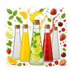 5x Klaaspudelid Ibiza 240ml - Karahvin veele, mahlale, alkoholile
