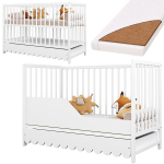 Beebivoodi Lettino sahtliga, 120x60, valge