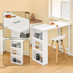 Baarilaud, SoBuy FWT17-II-W, 112x57x106 cm, Valge