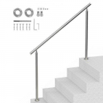 Roostevabast terasest trepi ja r&otilde;du k&auml;sipuu, 150 cm pikkus, kuni 106 cm k&otilde;rgus