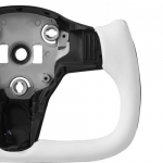 Rooliratas, D-kujuline lameda p&otilde;hjaga soojendusega, 37.5x25.5x13 cm, valge, nahk s&uuml;sinikkiud