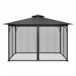 Paviljoni s&auml;&auml;sev&otilde;rk, 275x375x205 cm, must, v&otilde;rgust s&auml;&auml;sev&otilde;rk