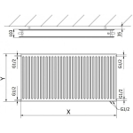 Radiaator Mexen CVH20 Hygiene, 600 x 600 mm, alumine &uuml;hendus, 660 W, antratsiit