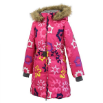 Huppa T&uuml;drukute talvemantel YACARANDA, fuchsia snow pattern