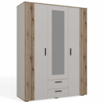Riidekapp Top E Shop Ava, valge/pruun
