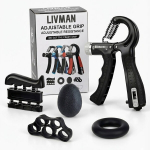 K&auml;e e&scaron;pander loenduriga ja 4 lisatarvikut k&auml;elaba lihaste treenimiseks LIVMAN WX-31