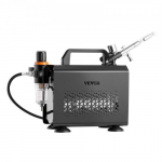 Airbrushikomplekt, kahekordse toimega airbrush kompressoriga, 0.2x0.3x0.5 mm, akr&uuml;&uuml;lv&auml;rv