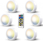 Juhtmevabad LED punktvalgustid, 6 tk.