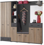 6-osaline esiku m&ouml;&ouml;blikomplekt + padi ASM Marco IV, hall/pruun