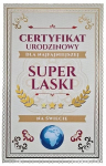 Certyfikat Urodzinowy "super Laski" &ndash; Zabawny Prezent z Kopertų