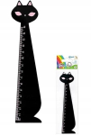 Puidust joonlaud 15 cm kassi motiiviga