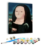 Numbrite j&auml;rgi maalimine &ndash; pilt, v&auml;rvid, pintslid, komplekt Ancient woman, 40&times;50 cm