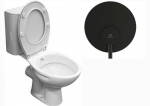 WC pott bideefunktsiooniga + prilllaud + Kolva Ideal Standard peidetud segisti 1 funktsiooniga, must