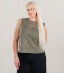 Zabaione Naiste pluus AS44SPEN TOP*01, khaki 4068696539224