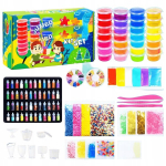 Lima valmistamise komplekt, 120 &uuml;hes, Gleivių (slime) gaminimo rinkinys vaikams 120 viename XXL