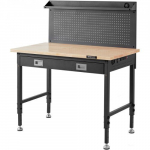 T&ouml;&ouml;laud, Reguleeritava k&otilde;rgusega, 121.9x61x71.1-100.3 cm, Tamm, S&uuml;sinikteras