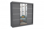 Windsor 200 Tomy riidekapp peegliga, hall, 200x200x60 cm
