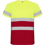 Helkur, h&auml;sti n&auml;htav t&ouml;&ouml; T-s&auml;rk, punane/ erekollane LON9310 S-4XL