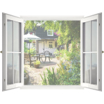 Isekleepuv putukav&otilde;rk-kardin akendele valge 150x250 cm