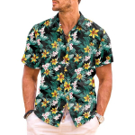 Troopiline meeste Havai s&auml;rk Meilicloth roheline L-suurus