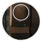 Valgustusega peegel Balneo Moon, uduvastase funktsiooniga (antipara), muudetava LED-valgustuse v&auml;rviga, 70 cm, 70 cm