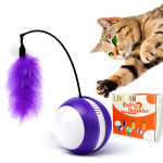 Interaktiivne isep&ouml;&ouml;rlev lemmikloomam&auml;nguasi LIVMAN BTM2010 LED-tulede ja linnuh&auml;&auml;ltega, 2 intelligentse m&auml;ngurežiimi ja p&auml;ris sulgedega, laetav 3xAAA patareidega