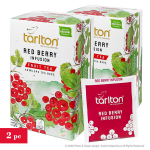 Puuviljatee Punased marjad, kottides (paber&uuml;mbrikes), Tarlton, 2x(1,5g x 20tk)