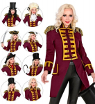 Naiste mantel "BURGUNDY PARADE COAT"