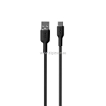 Puro laadimiskaabel Soft USB/USB-C 1.5m, must