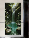 5D teemantmosaiik, 50 x 100 cm, ilma raamita.