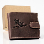 Meeste ehtsast nahast rahakott Animals World, pruun