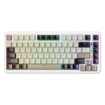 ATTACK SHARK M86 juhtmeta mehaaniline klaviatuur, 75% paigutus RGB-valgustus Cheese White