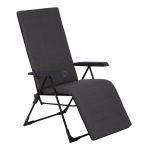 Kokkupandav aiatool Patio Barletta Plus Black Edition &ndash; lamamistool, jalatoega, polsterdatud