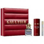 Kingitus komplekt Jean Paul Gaultier Scandal Pour Homme 3-osaline energiat andev merevaigu-puidune EDT