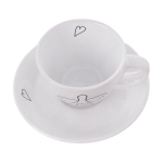 Keraamiline taldrikutass valge dospresso 90 ml 2 tk.
