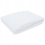 Puuvillane lina kummist trikooga 90x190 cm, valge, paks puuvill