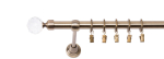 &Uuml;ksik Kardinapuu 400 cm 19 Mm kuldne antiik Belluna Silent Rings on Swivels