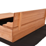 Liivakast, 150 x 150 x 20 cm. pinkide ja kaanega "Sand Tropic"