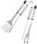 Grillitarvikud Mirpol AE176, 3-osaline roostevabast terasest komplekt, 38 cm, tangid kahvel spaatel